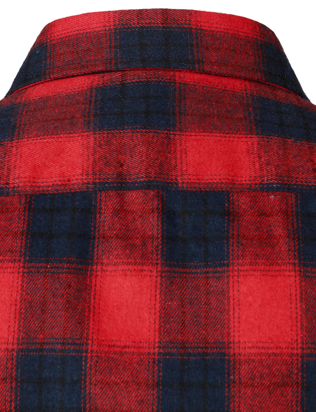 Chemise décontractée à carreaux en flanelle à double poche pour hommes