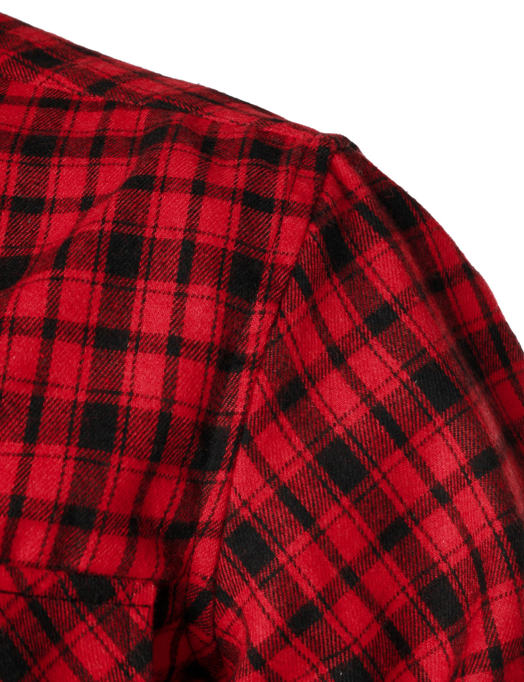 Chemise à carreaux en flanelle à double poche pour hommes