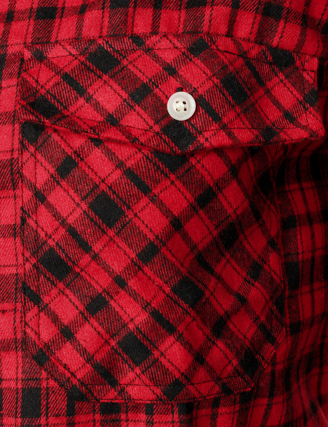 Chemise à carreaux en flanelle à double poche pour hommes