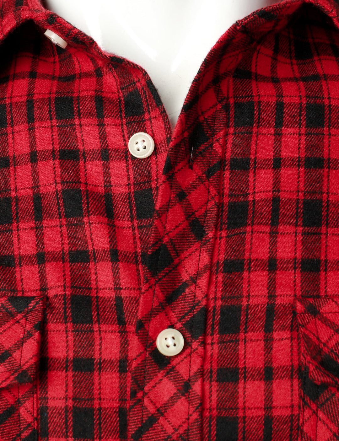 Chemise à carreaux en flanelle à double poche pour hommes