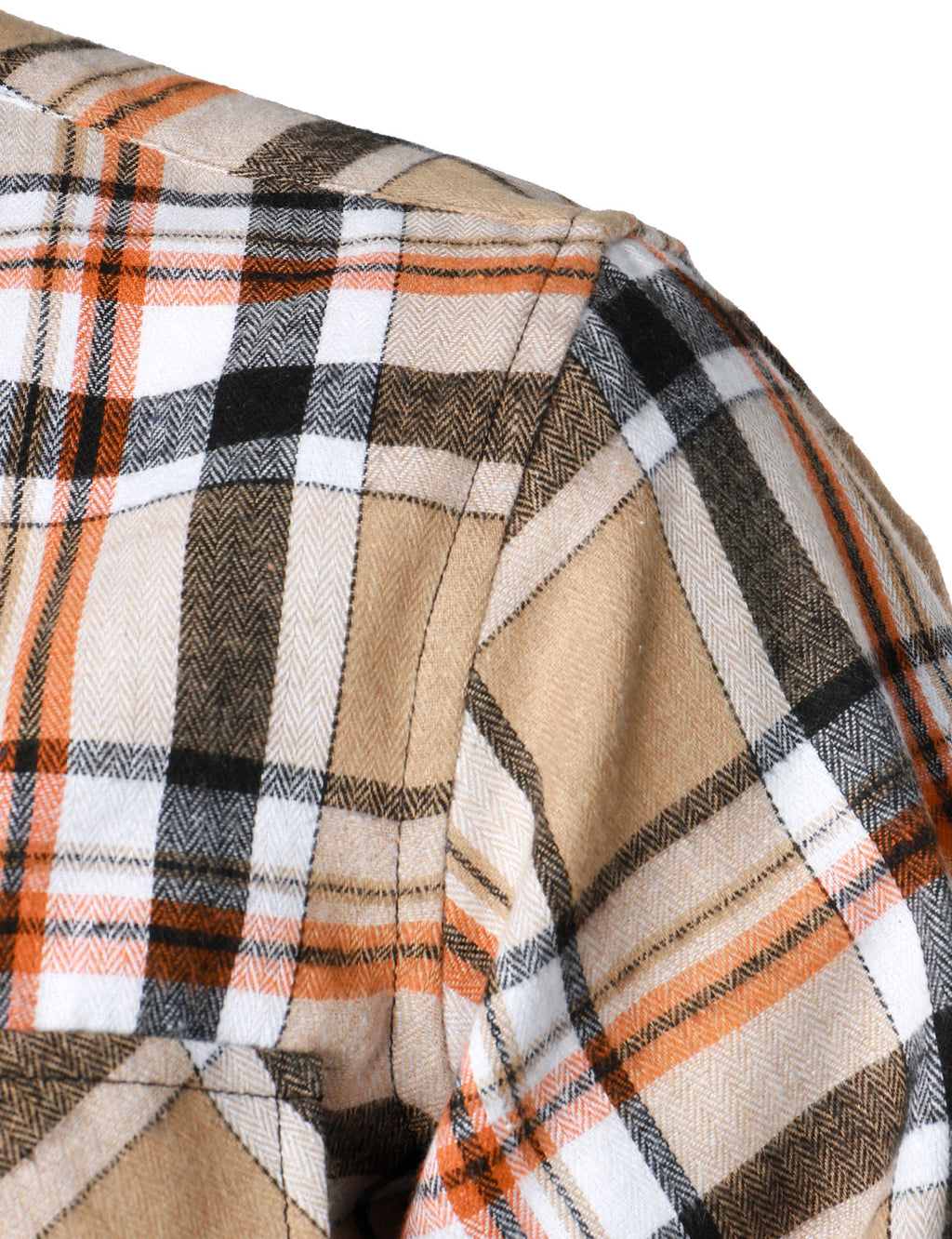 Chemise à carreaux à double poche boutonnée à carreaux pour hommes à manches longues automne hiver