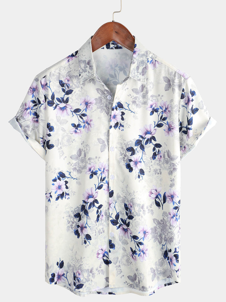 Chemise boutonnée décontractée à imprimé floral d&