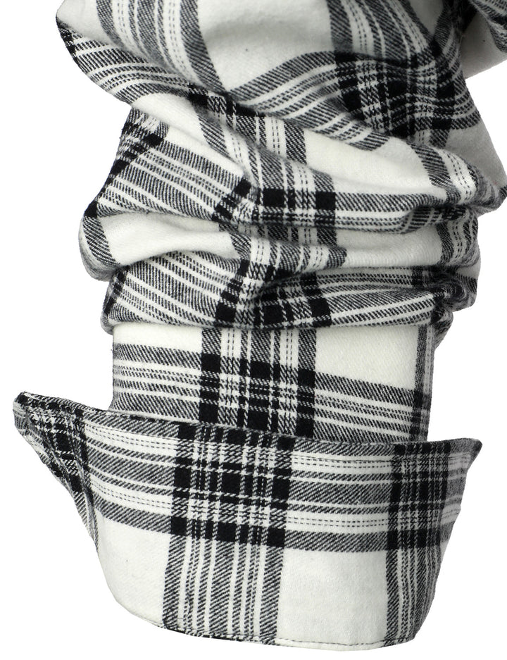 Chemise à carreaux à double poche boutonnée à carreaux pour hommes à manches longues automne hiver