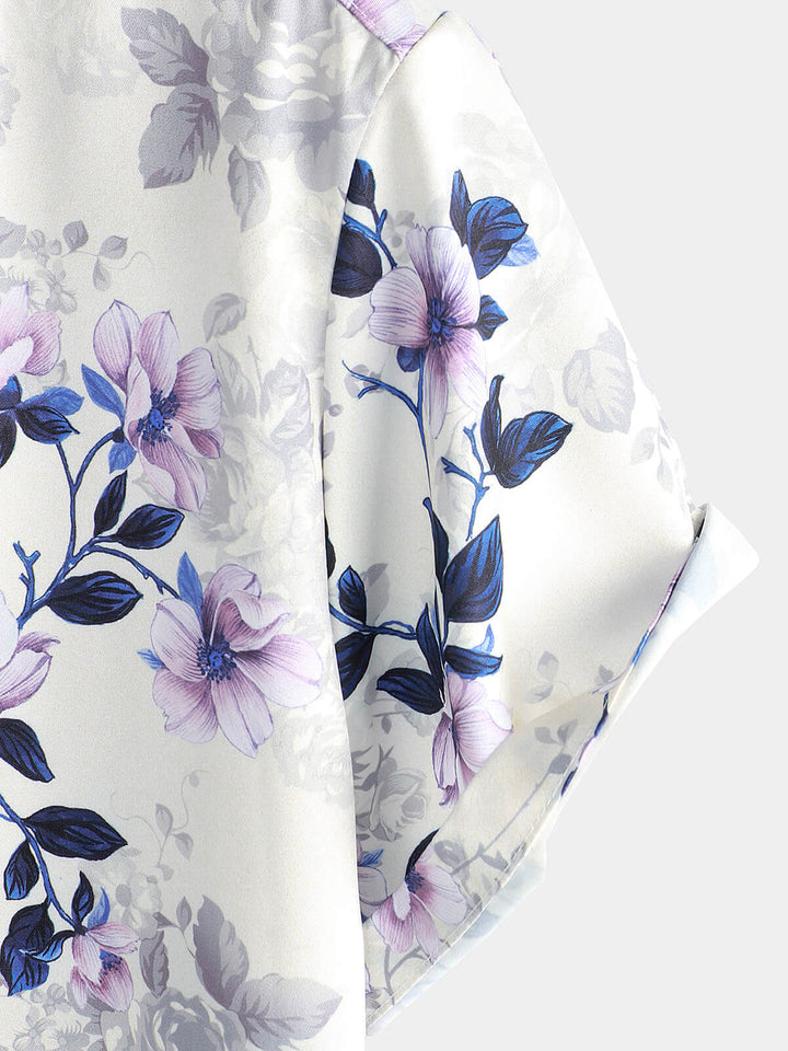 Chemise boutonnée décontractée à imprimé floral d&
