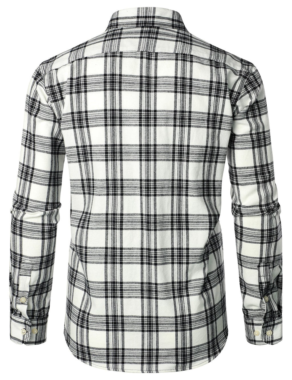 Chemise à carreaux à double poche boutonnée à carreaux pour hommes à manches longues automne hiver