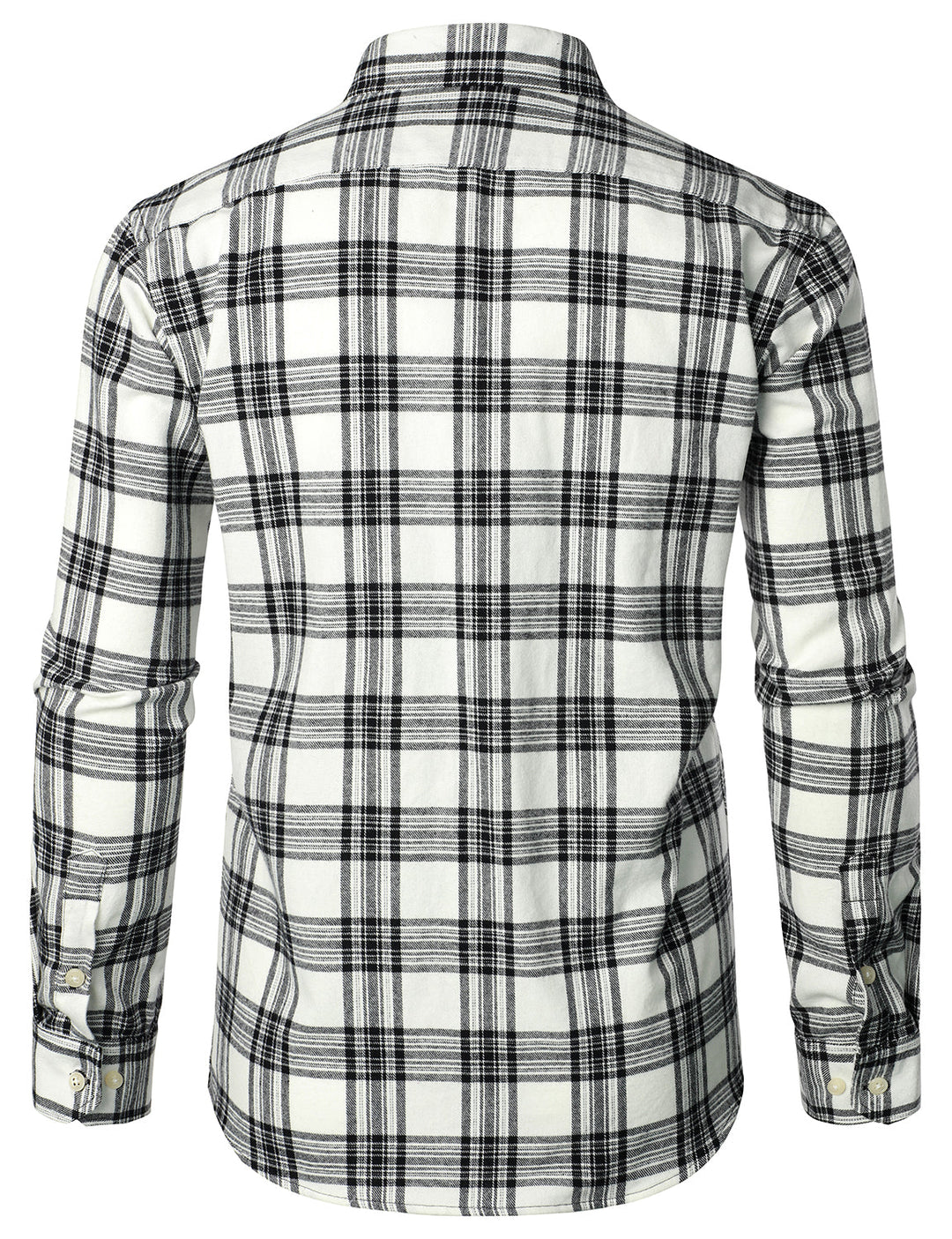Chemise à carreaux à double poche boutonnée à carreaux pour hommes à manches longues automne hiver