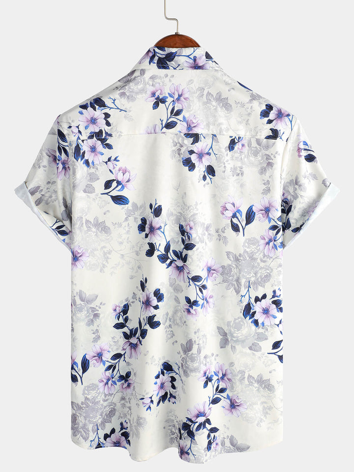 Chemise boutonnée décontractée à imprimé floral d&