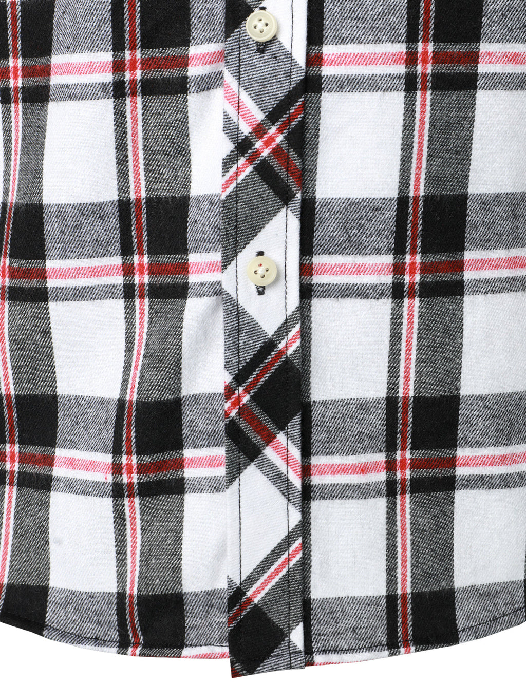 Chemise à carreaux en flanelle à double poche pour hommes