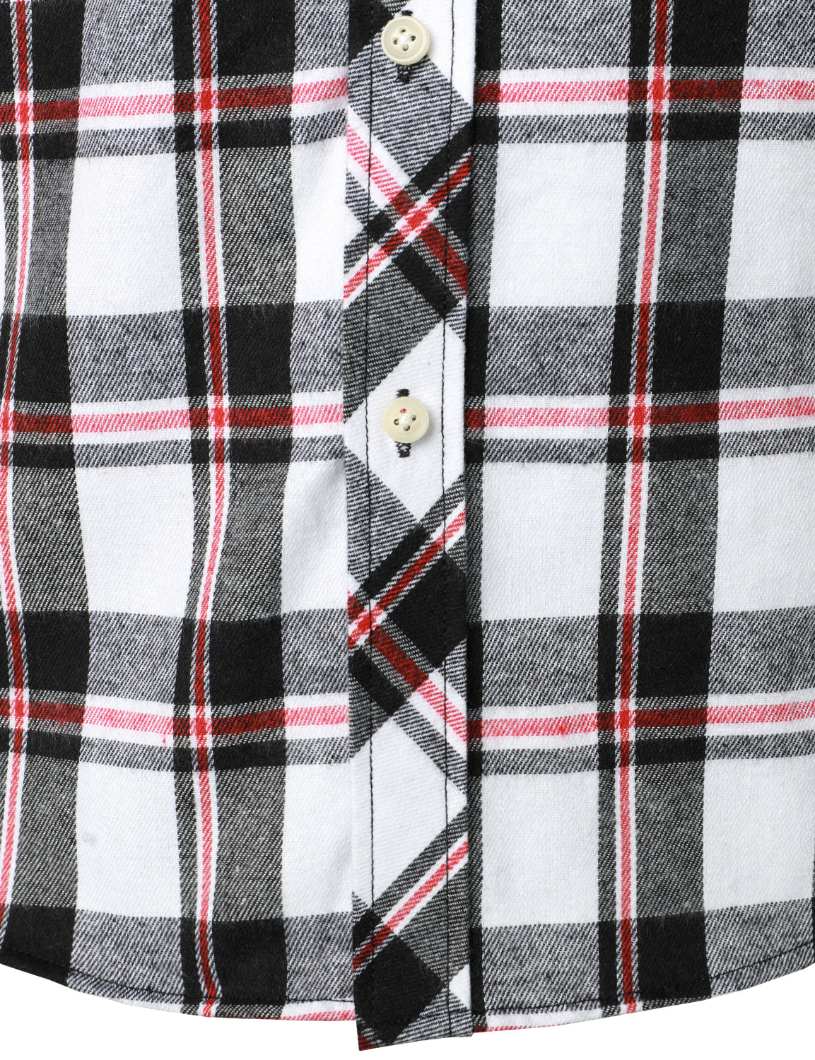 Chemise à carreaux en flanelle à double poche pour hommes