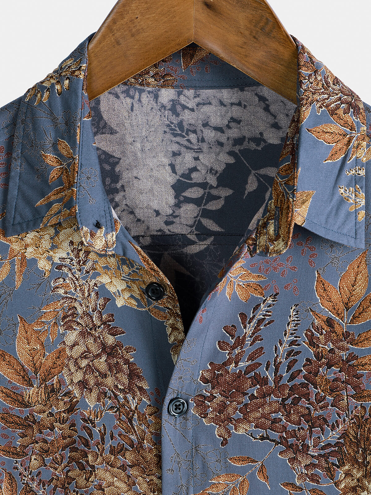 Chemise d'été à manches courtes en rayonne à imprimé rétro pour homme