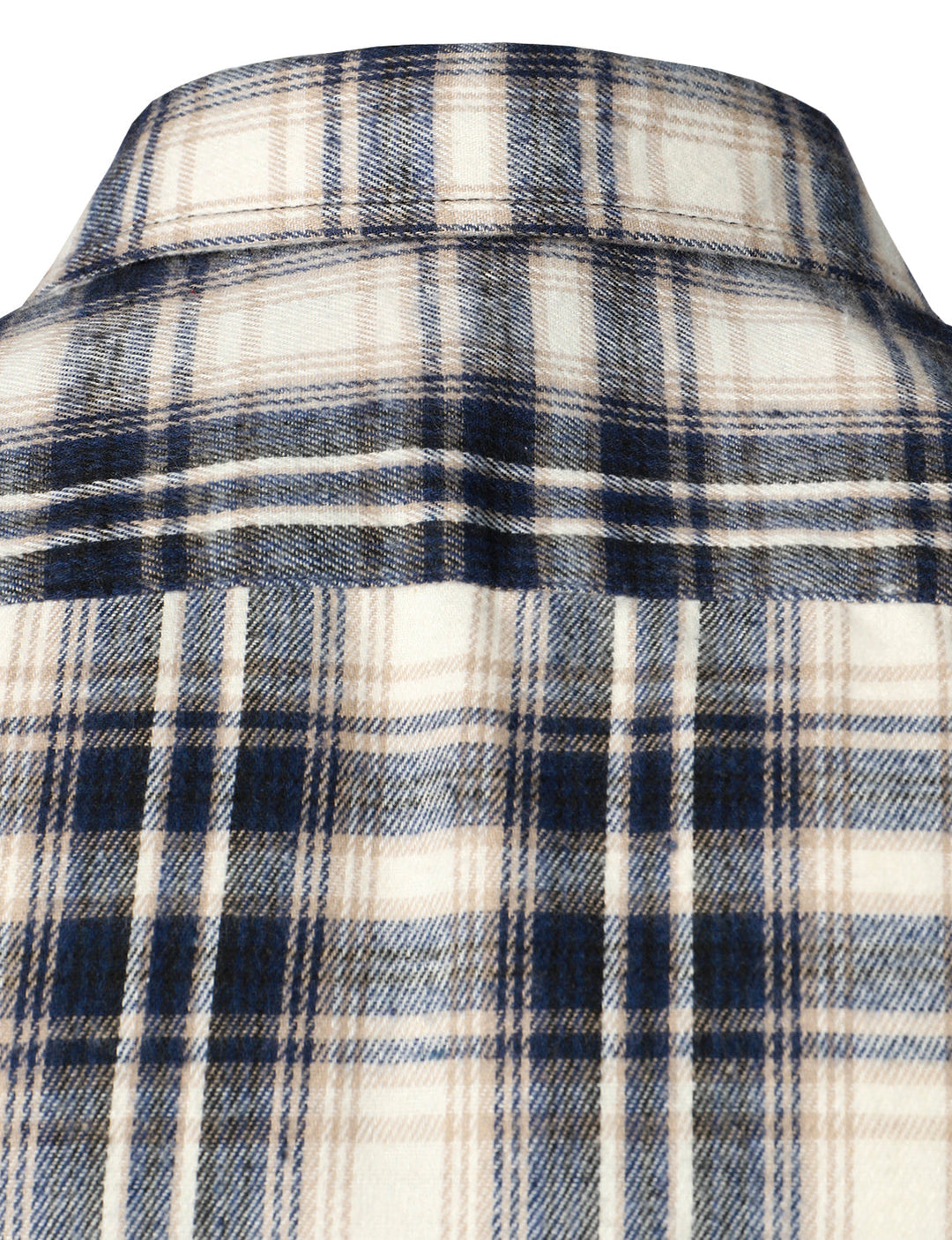 Chemise décontractée à carreaux en flanelle à double poche pour hommes
