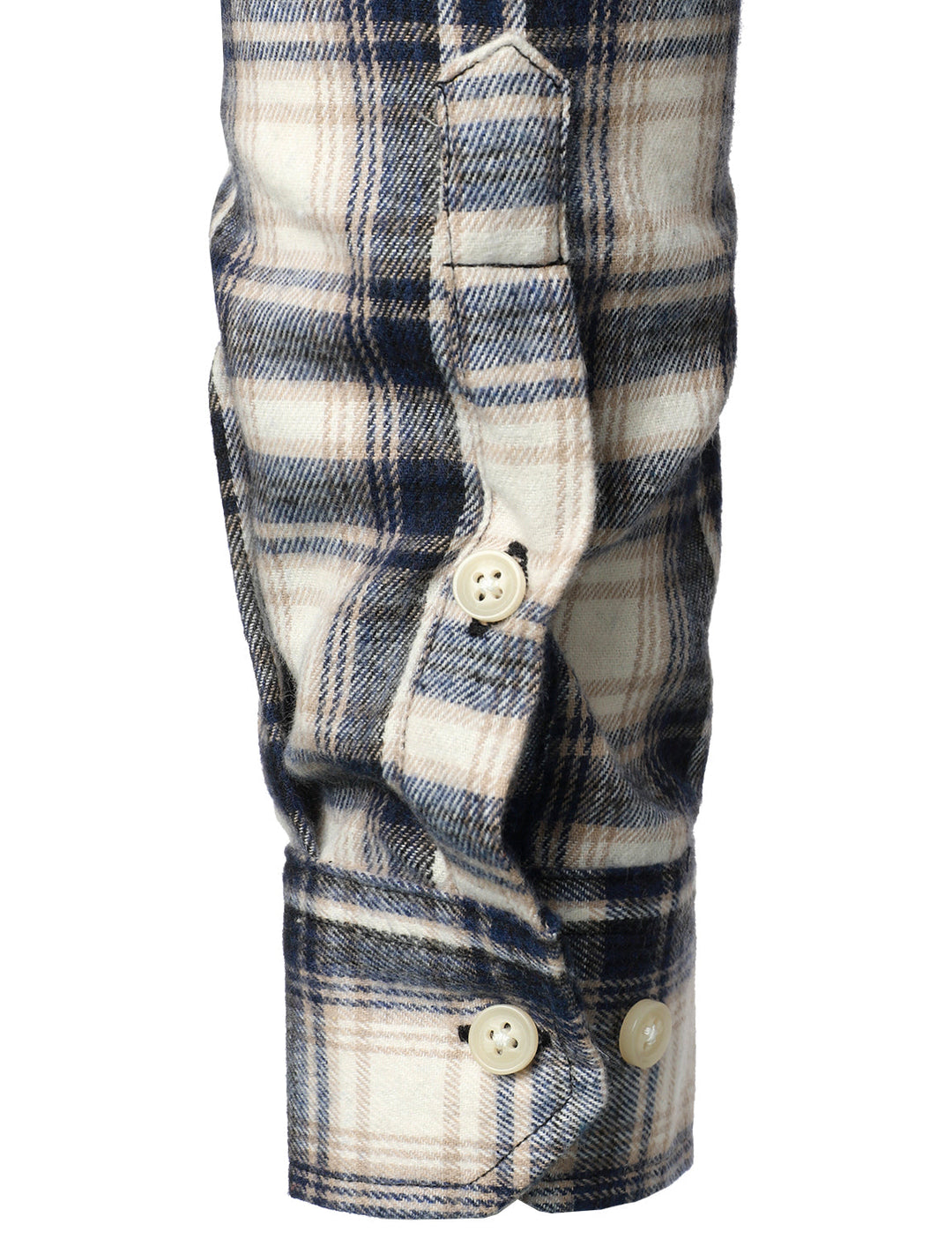 Chemise décontractée à carreaux en flanelle à double poche pour hommes