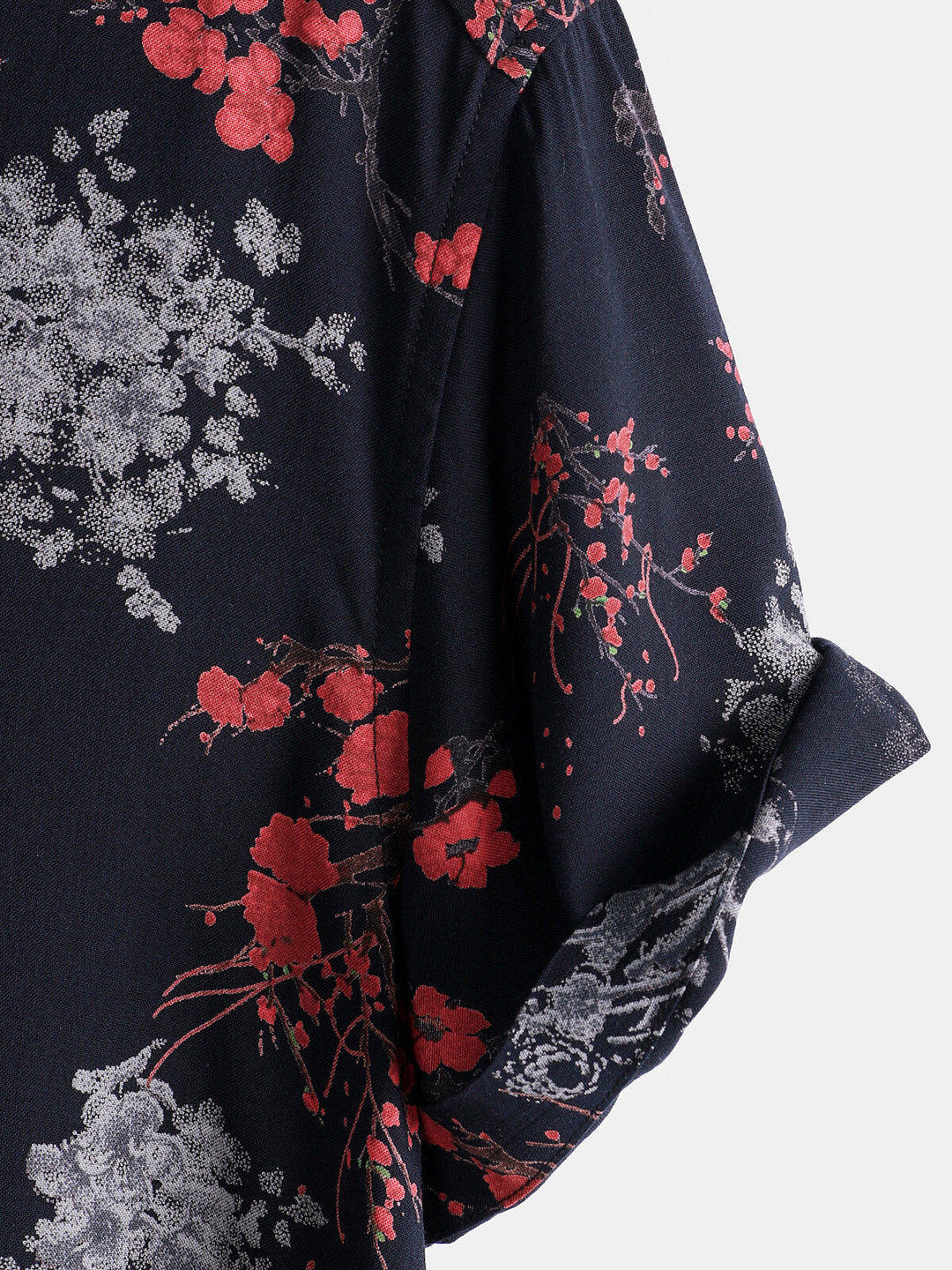 Chemise décontractée à manches courtes en rayonne florale élégante pour homme
