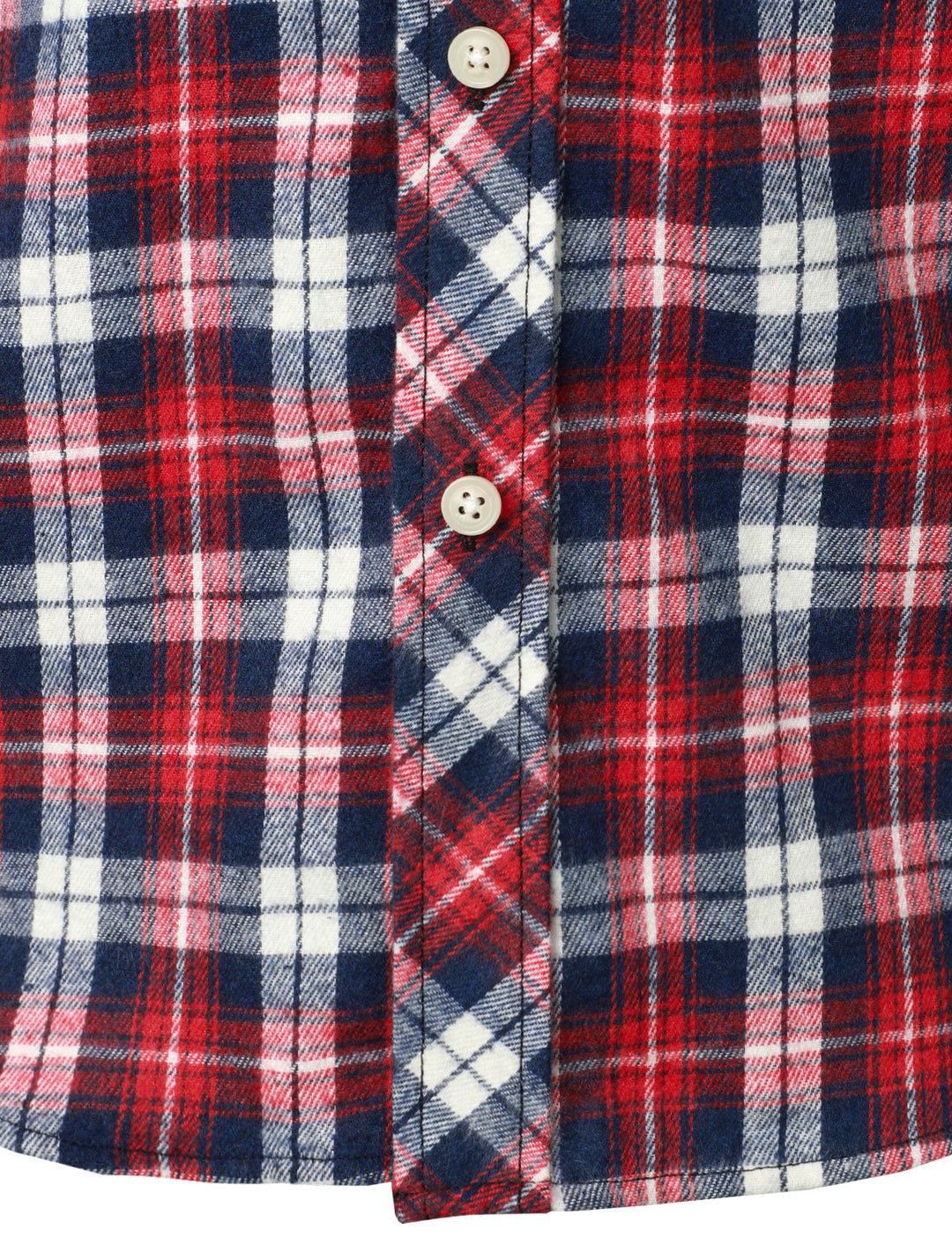 Chemise à carreaux en flanelle à double poche pour hommes
