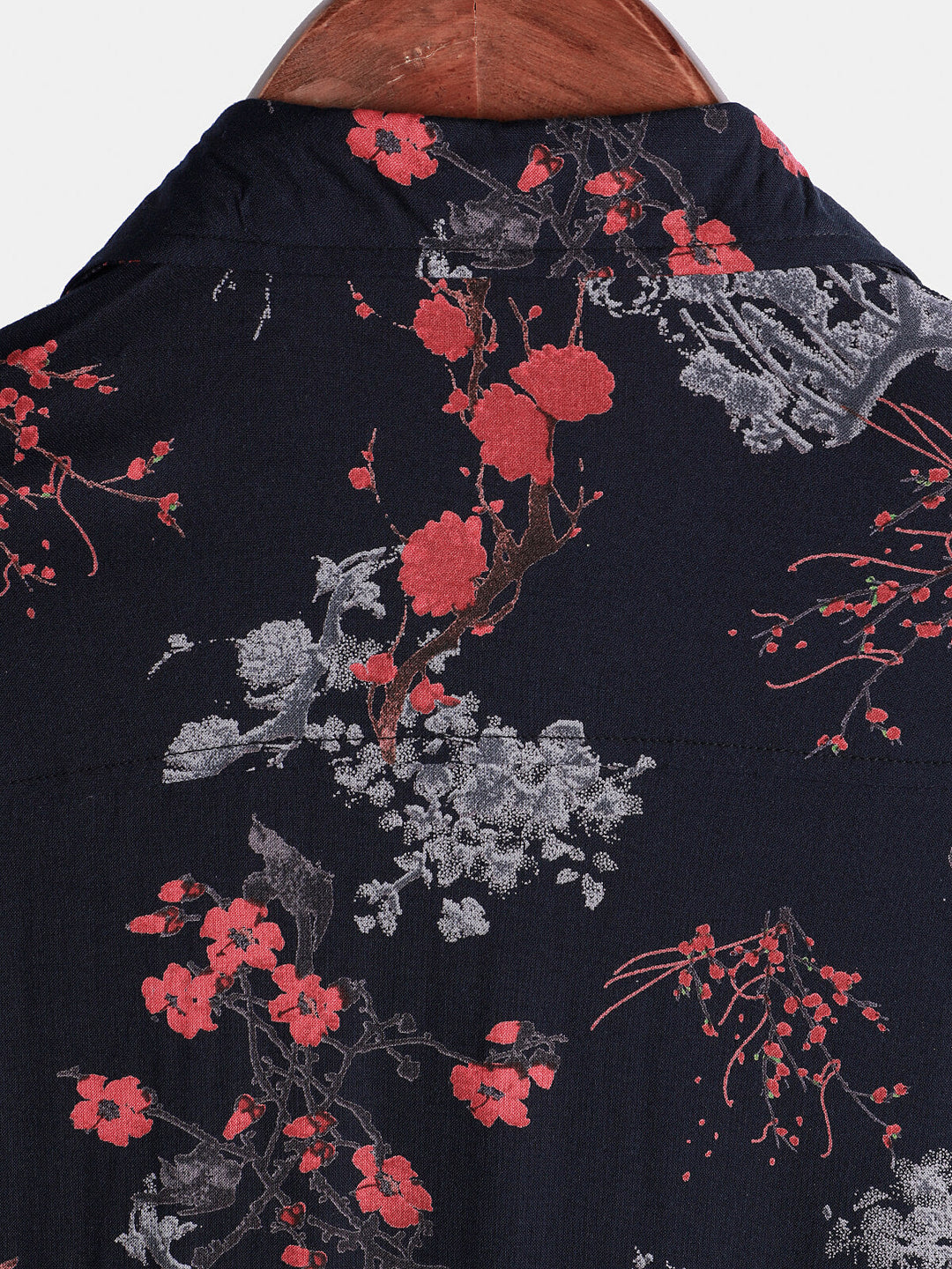 Chemise décontractée à manches courtes en rayonne florale élégante pour homme
