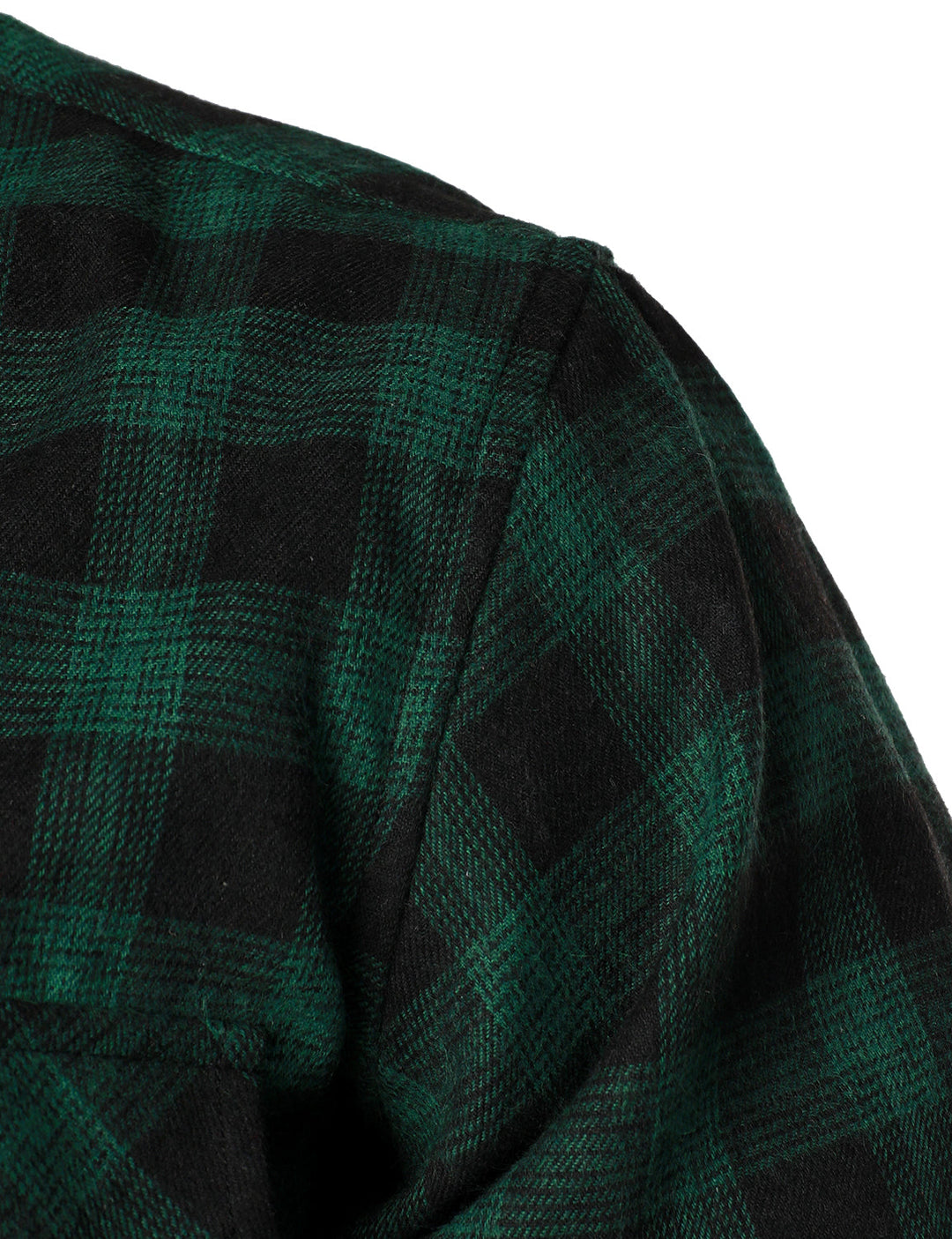 Chemise décontractée à carreaux en flanelle à double poche pour hommes