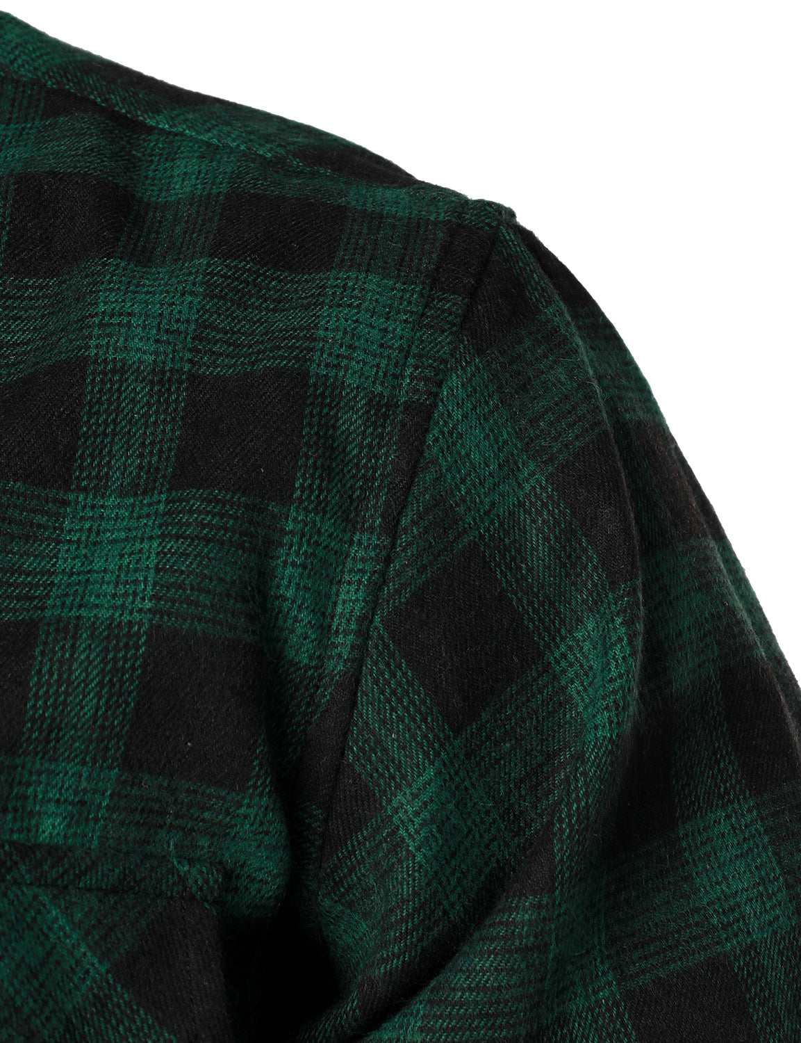 Chemise décontractée à carreaux en flanelle à double poche pour hommes