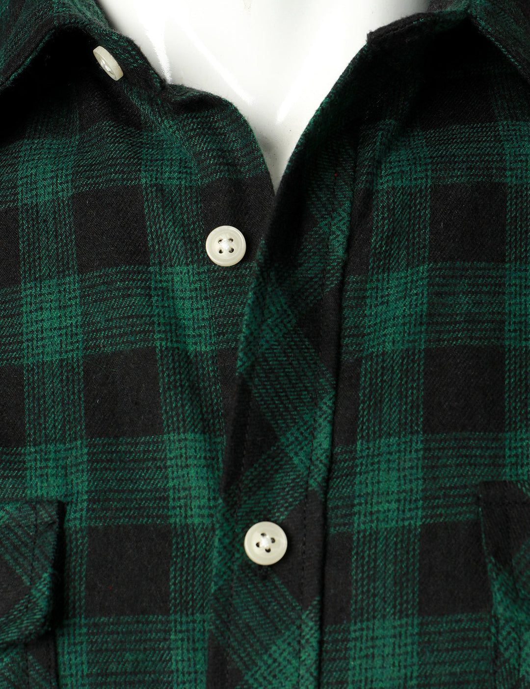 Chemise décontractée à carreaux en flanelle à double poche pour hommes