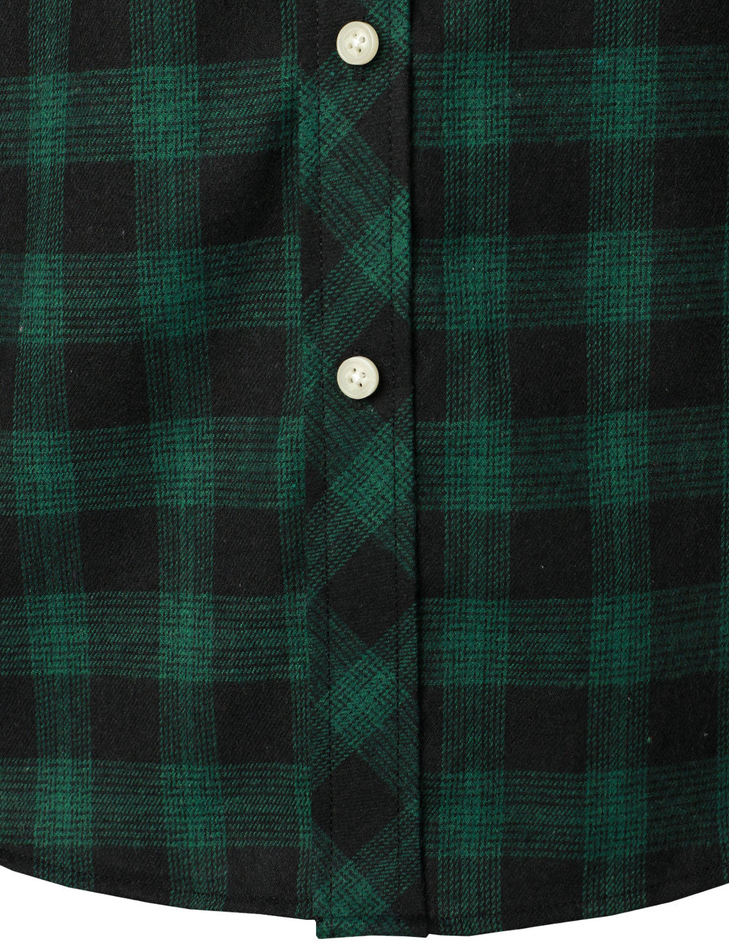 Chemise décontractée à carreaux en flanelle à double poche pour hommes