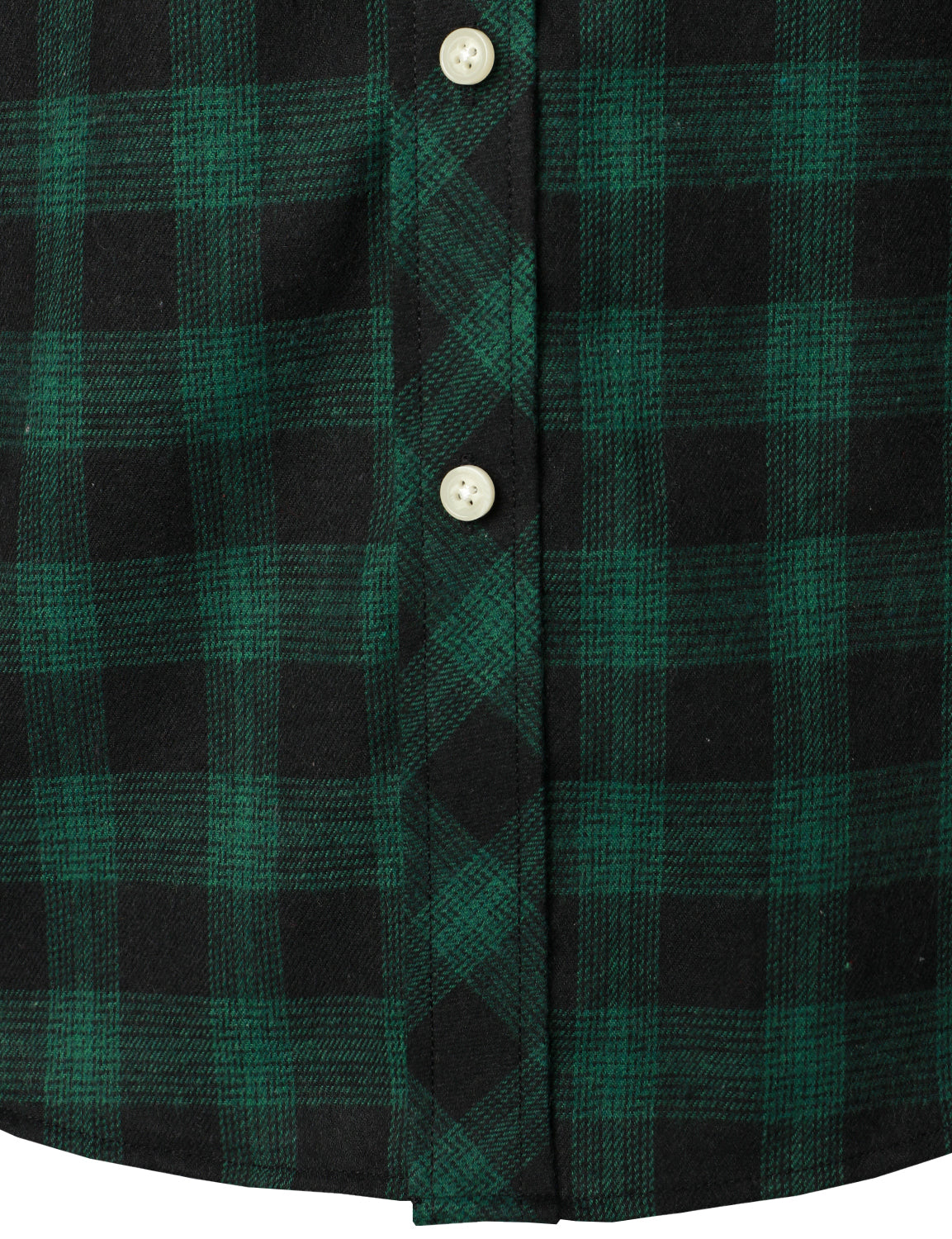 Chemise décontractée à carreaux en flanelle à double poche pour hommes