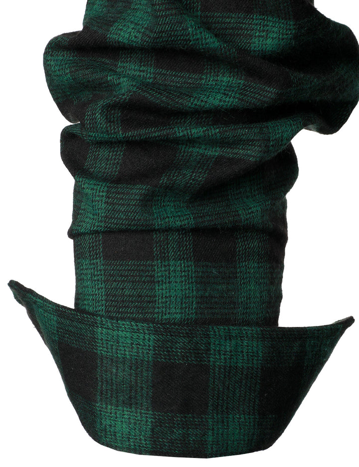 Chemise décontractée à carreaux en flanelle à double poche pour hommes