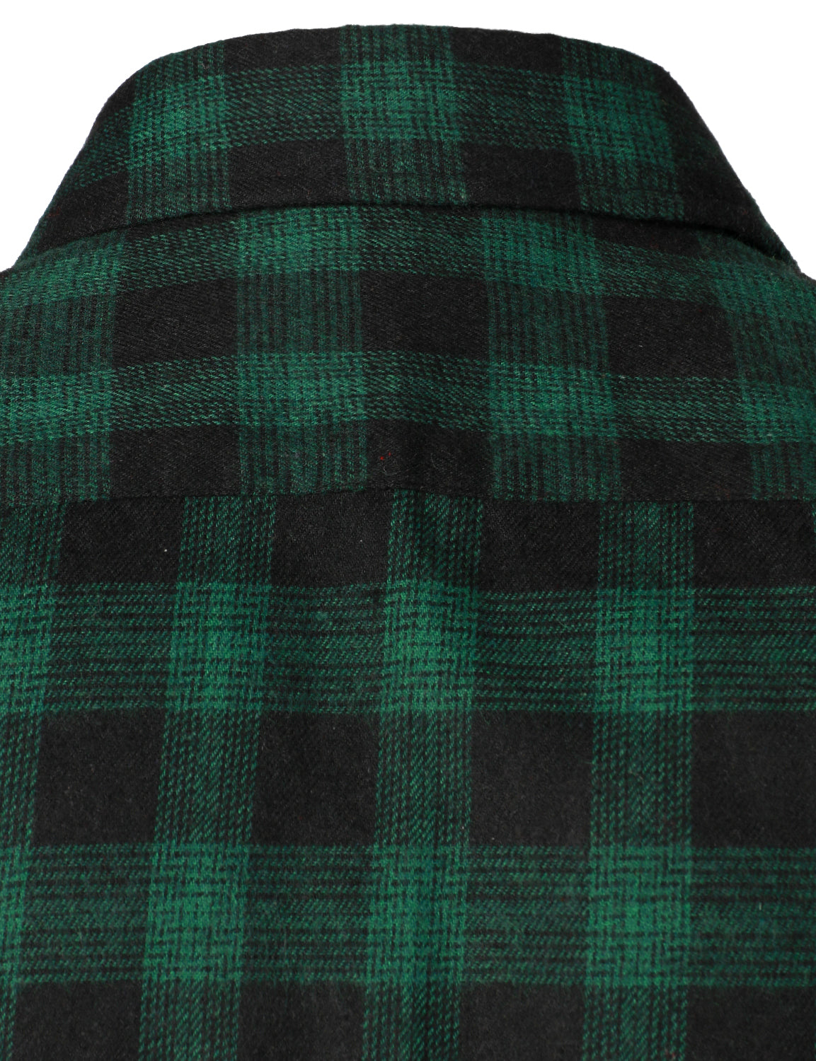 Chemise décontractée à carreaux en flanelle à double poche pour hommes