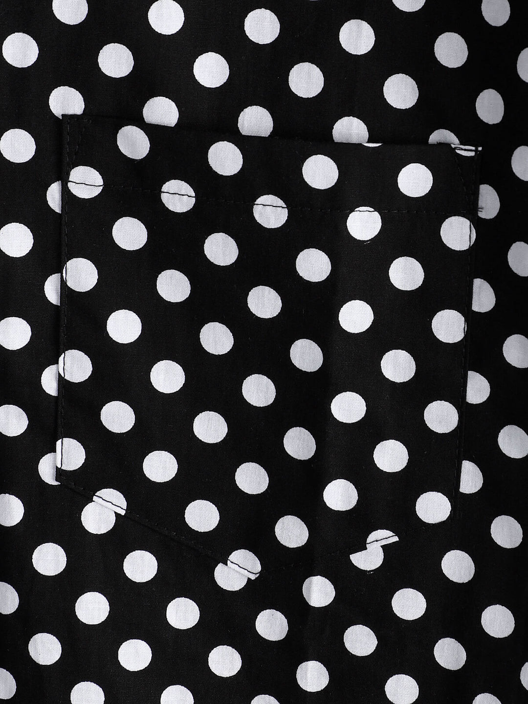 Chemise à manches courtes en coton pour hommes, décontractée, à pois, avec poche noire, été