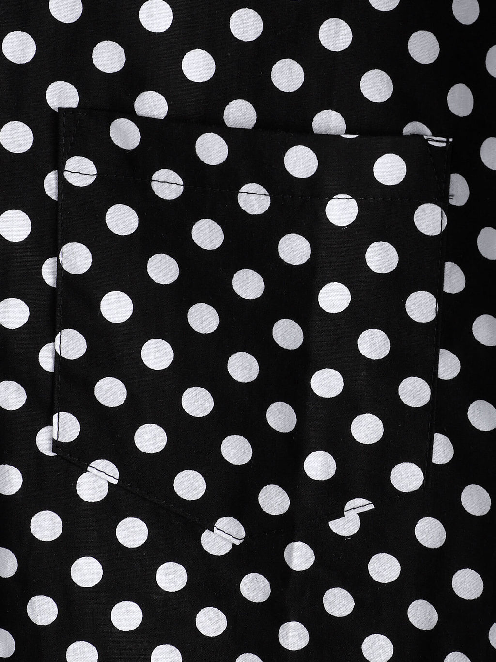 Chemise à Manches Courtes pour Homme à Pois Noirs d'Été