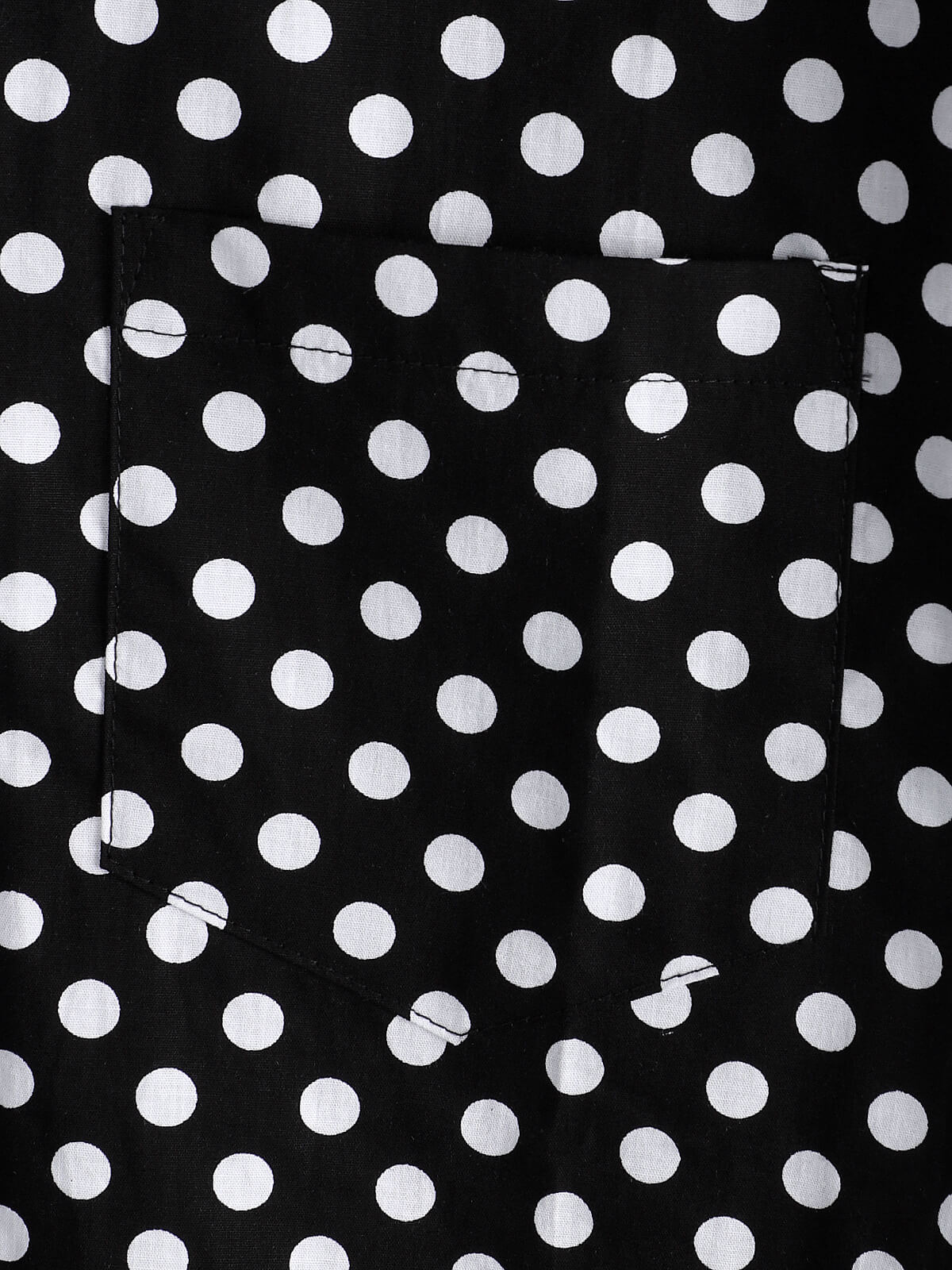 Chemise à Manches Courtes pour Homme à Pois Noirs d'Été