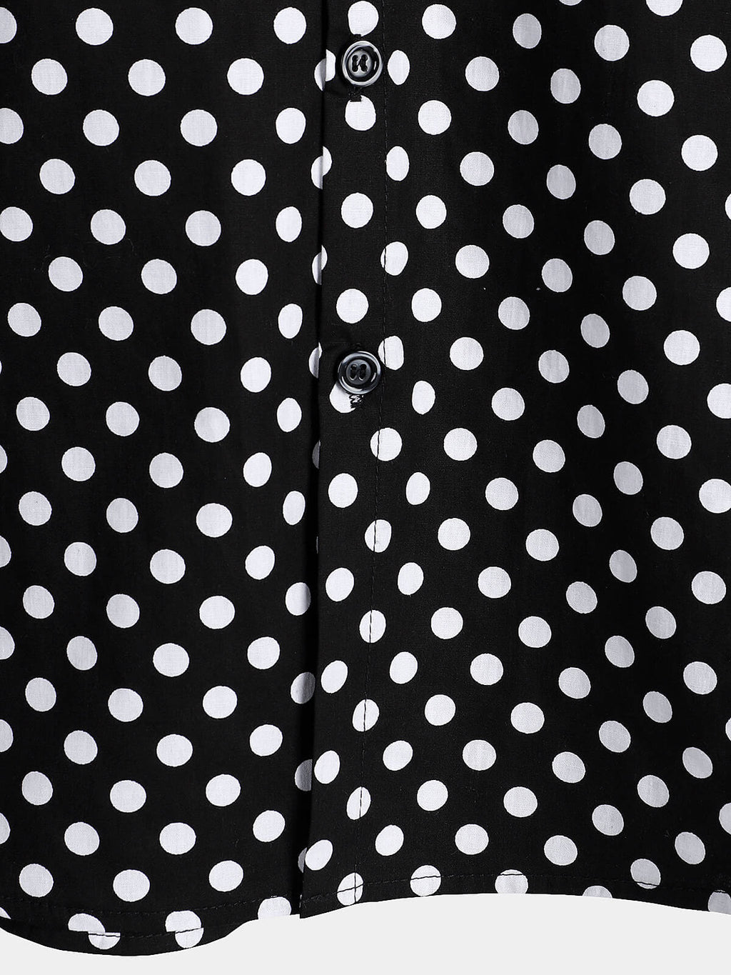 Chemise à manches courtes en coton pour hommes, décontractée, à pois, avec poche noire, été