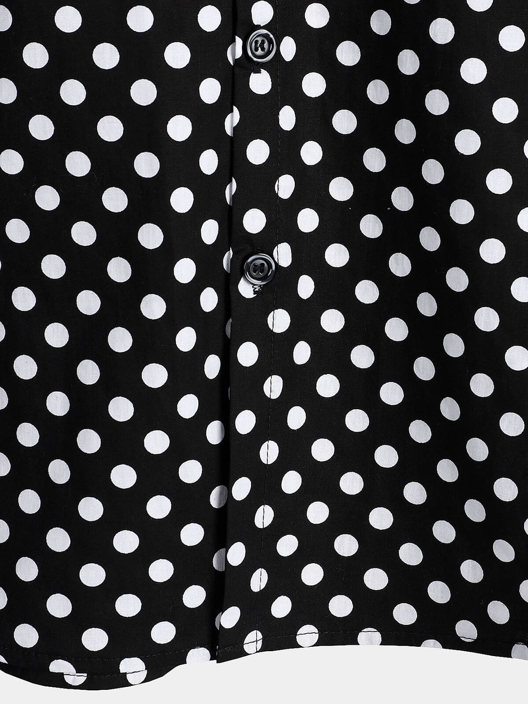 Chemise à manches courtes en coton pour hommes, décontractée, à pois, avec poche noire, été