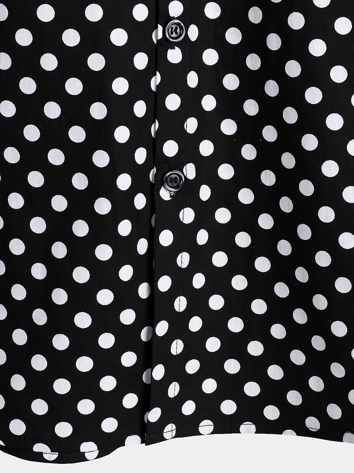 Chemise à manches courtes en coton pour hommes, décontractée, à pois, avec poche noire, été