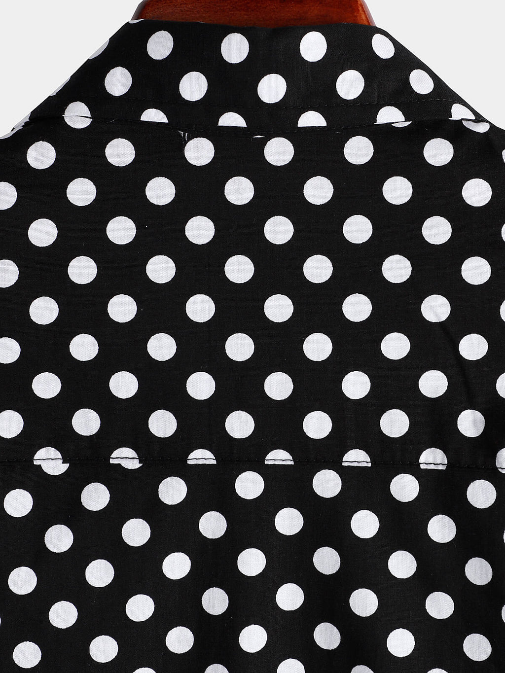 Chemise à Manches Courtes pour Homme à Pois Noirs d'Été