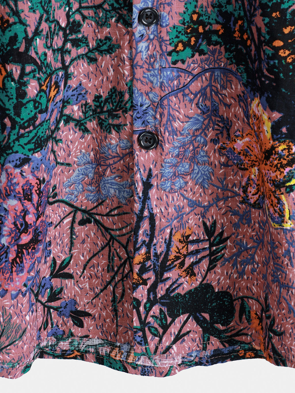 Chemise d'été respirante à manches courtes pour homme, imprimé floral rétro