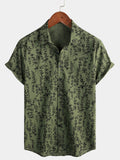 Chemise à Manches Courtes à Boutons Vintage Florale pour Homme