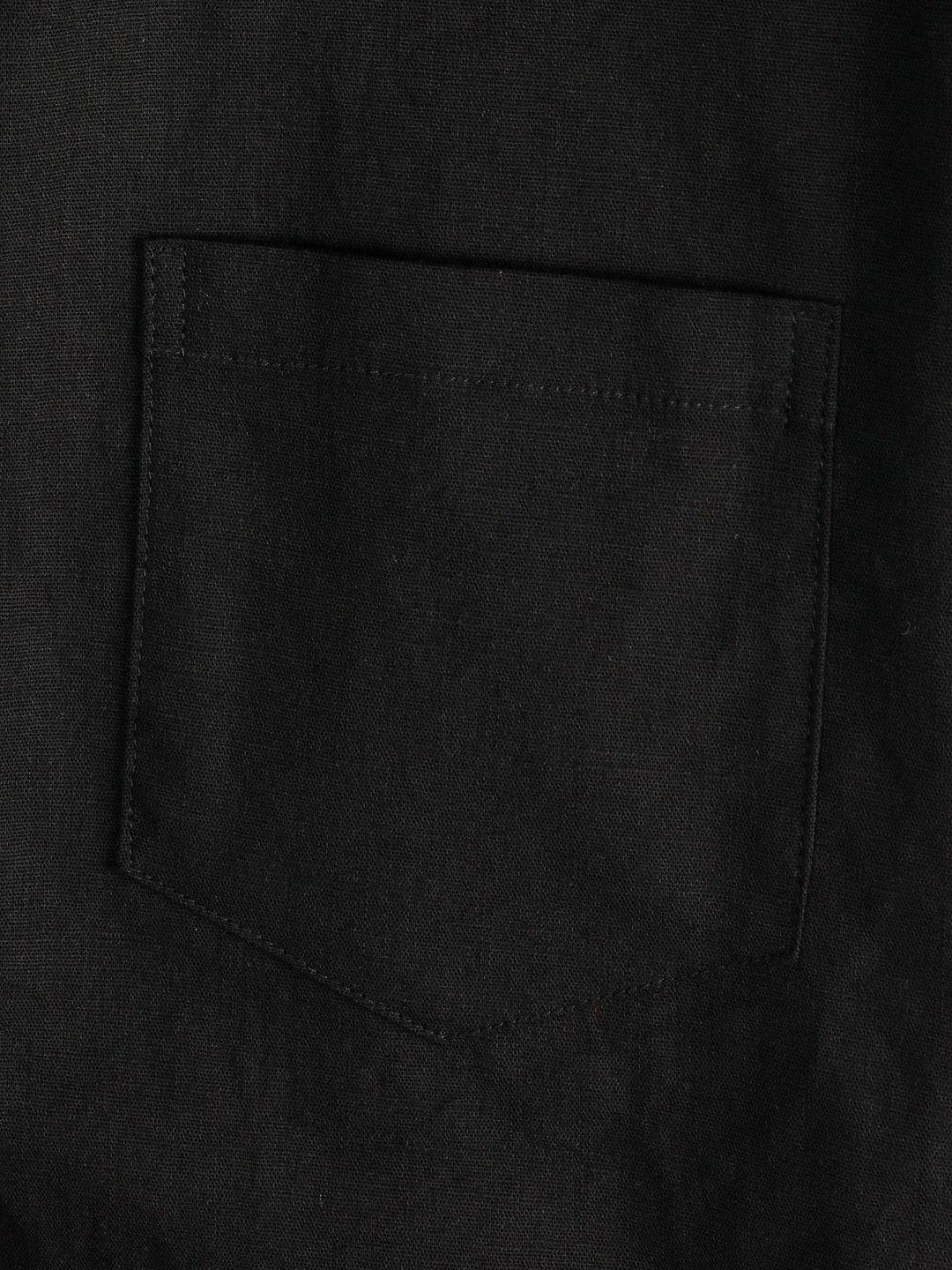 Chemise à manches courtes en coton et lin de couleur unie pour hommes