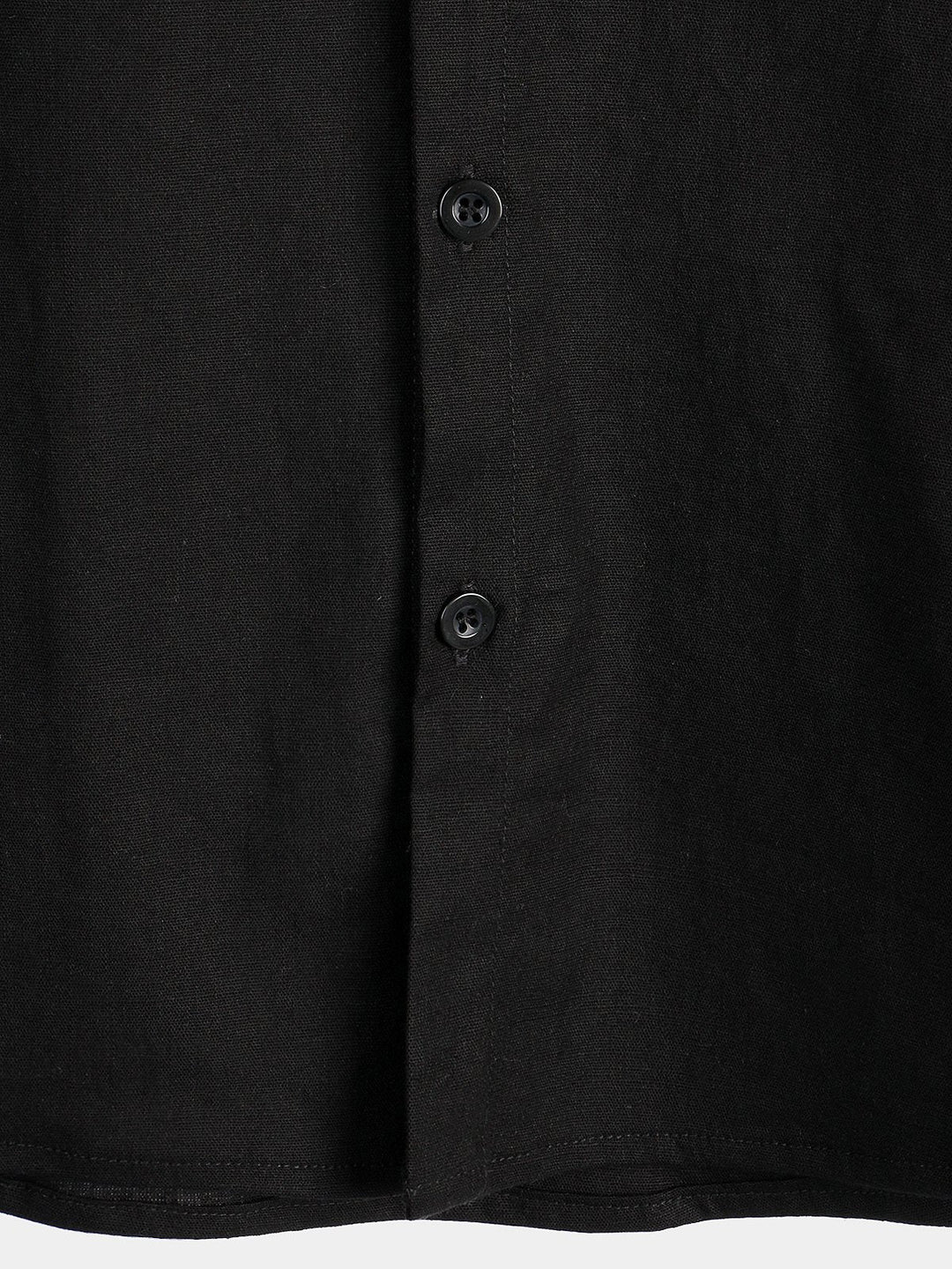 Chemise à manches courtes en coton et lin de couleur unie pour hommes