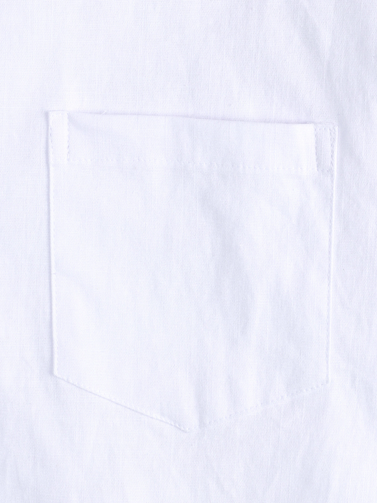 Chemise à manches courtes en coton et lin de couleur unie pour hommes