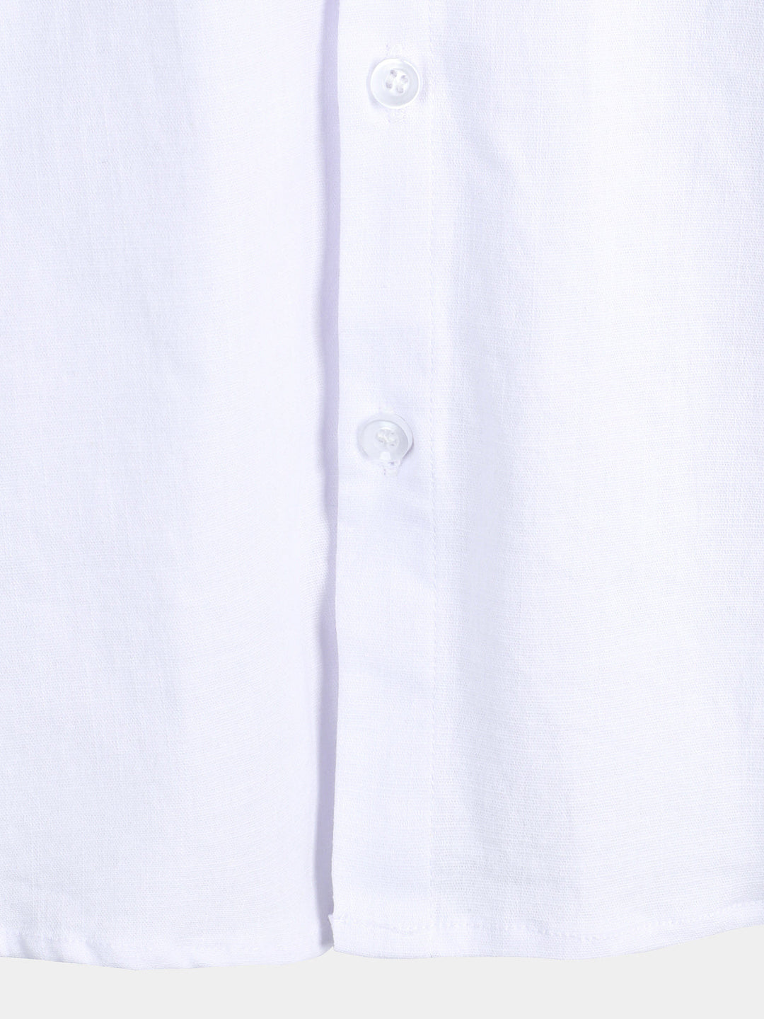 Chemise à manches courtes en coton et lin de couleur unie pour hommes