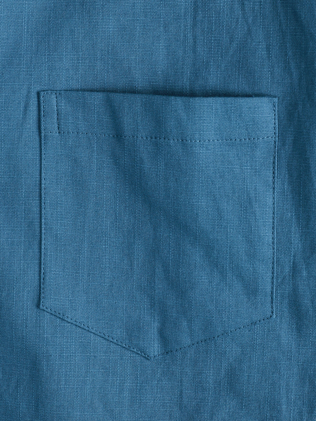 Chemise à manches courtes en coton et lin de couleur unie pour hommes