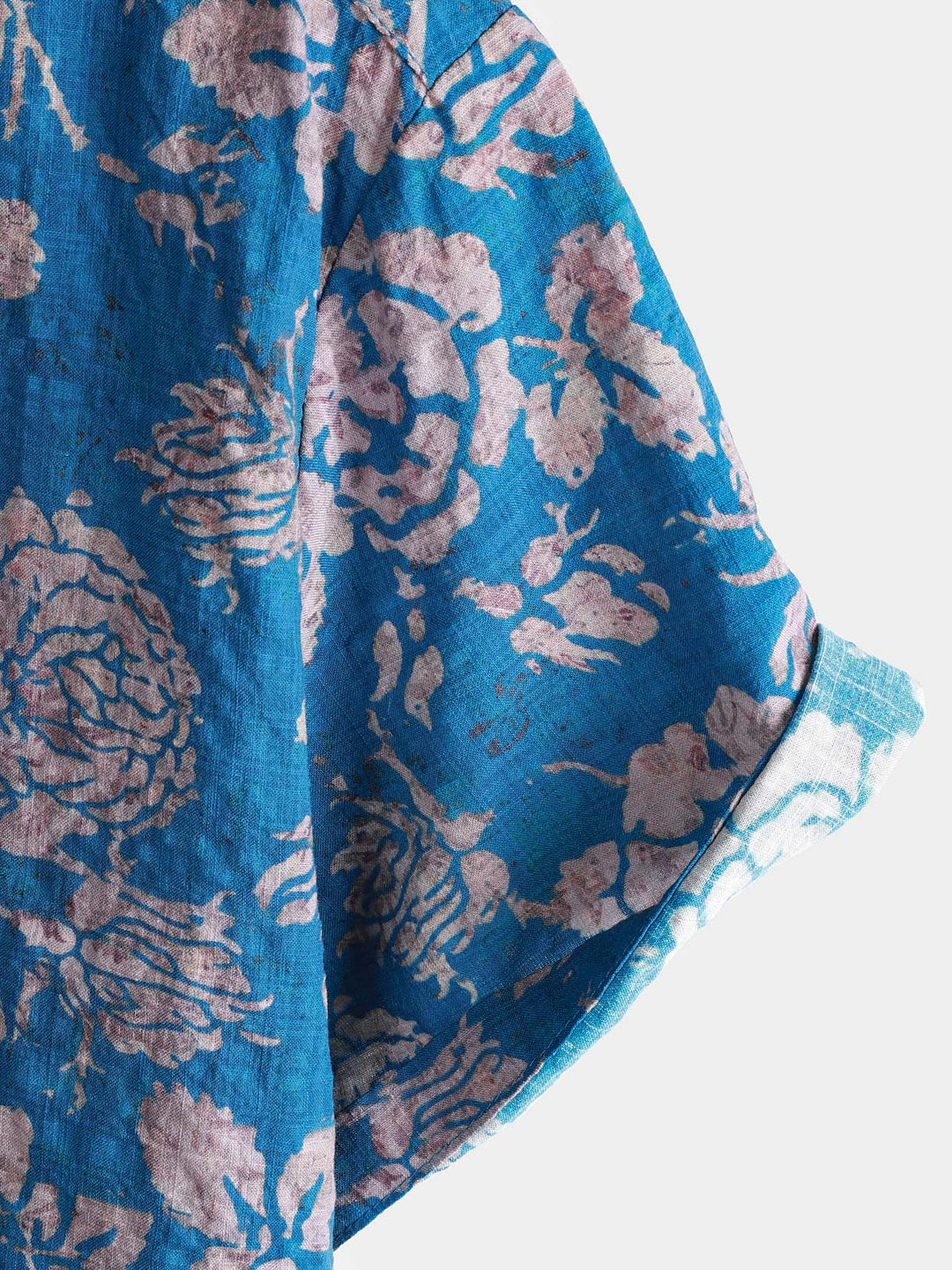 Chemise Homme Style Resort Imprimé Botanique Rétro à Manches Courtes