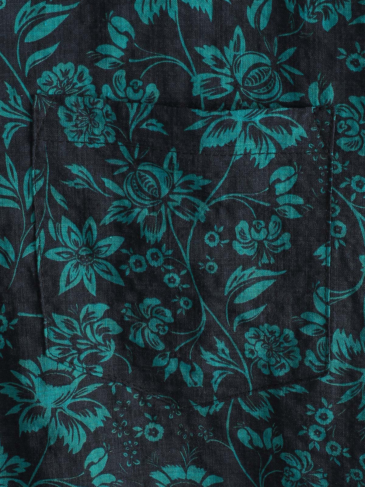 Chemise Homme Style Resort Imprimé Botanique Tropical à Manches Courtes