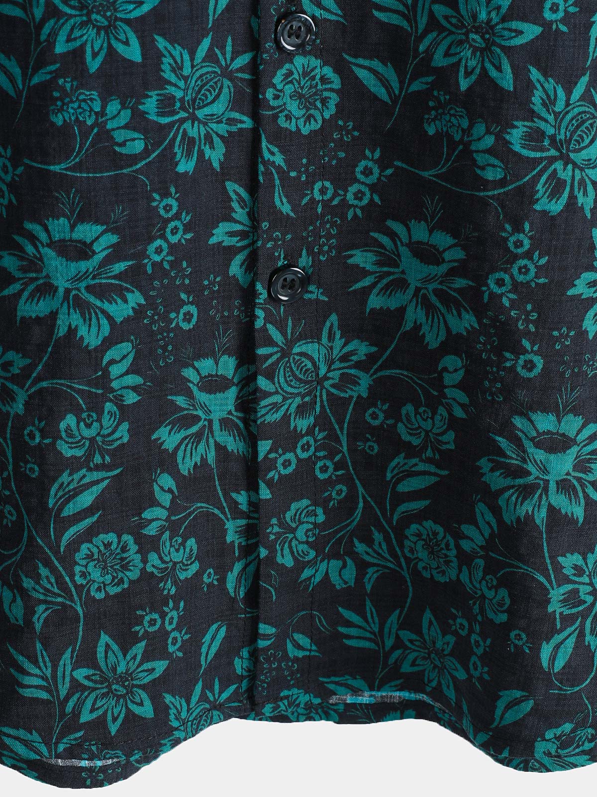 Chemise Homme Style Resort Imprimé Botanique Tropical à Manches Courtes