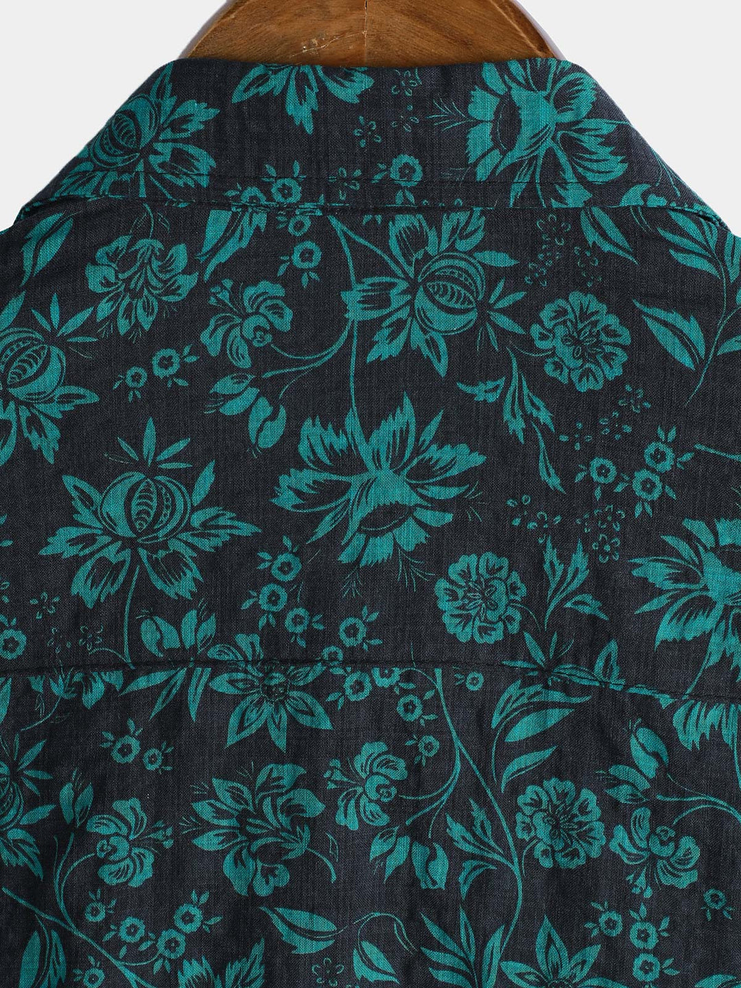Chemise Homme Style Resort Imprimé Botanique Tropical à Manches Courtes