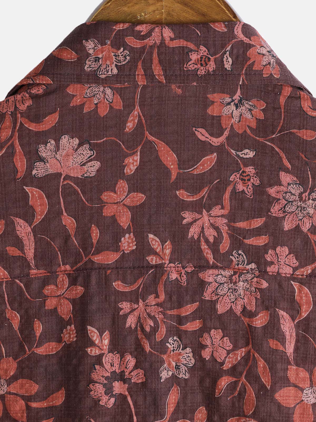 Chemise Homme Décontractée d’Été Imprimé Botanique Graphique en Coton Léger et Respirant à Manches Courtes