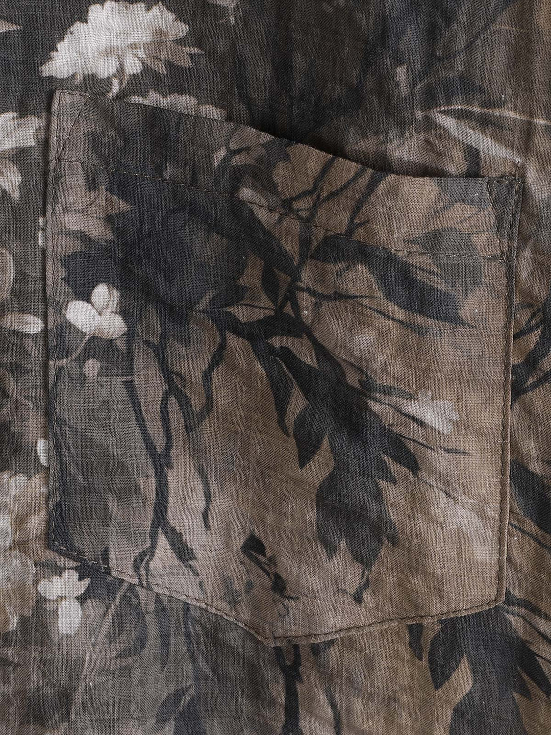 Chemise boutonnée à manches courtes et imprimé floral rétro pour homme
