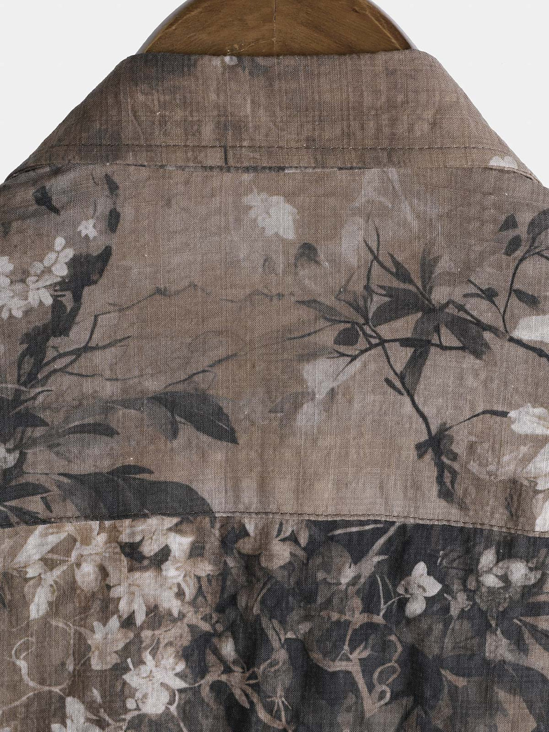 Chemise boutonnée à manches courtes et imprimé floral rétro pour homme