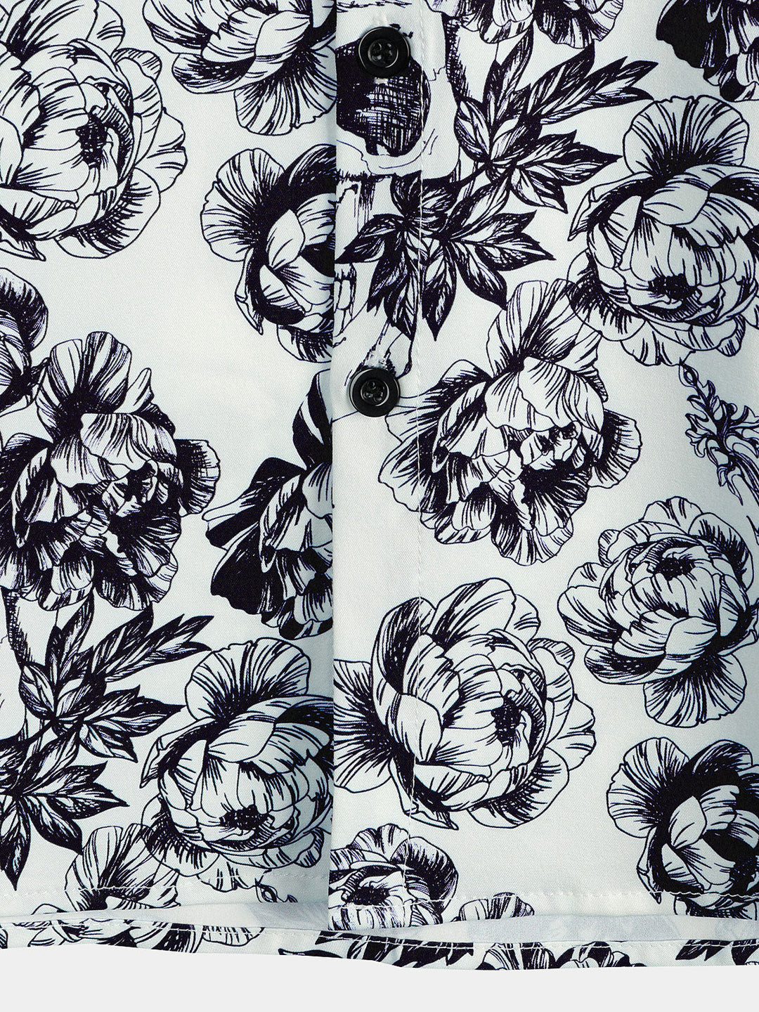 Chemise noire à manches courtes pour hommes, imprimé tête de mort florale, couronne Punk Rock