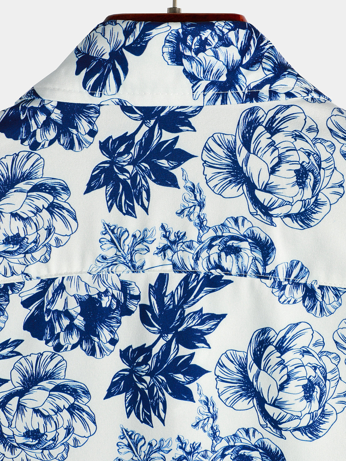 Chemise à Manches Courtes avec Imprimé de Crâne Floral de Couronne Punk Rock pour Homme