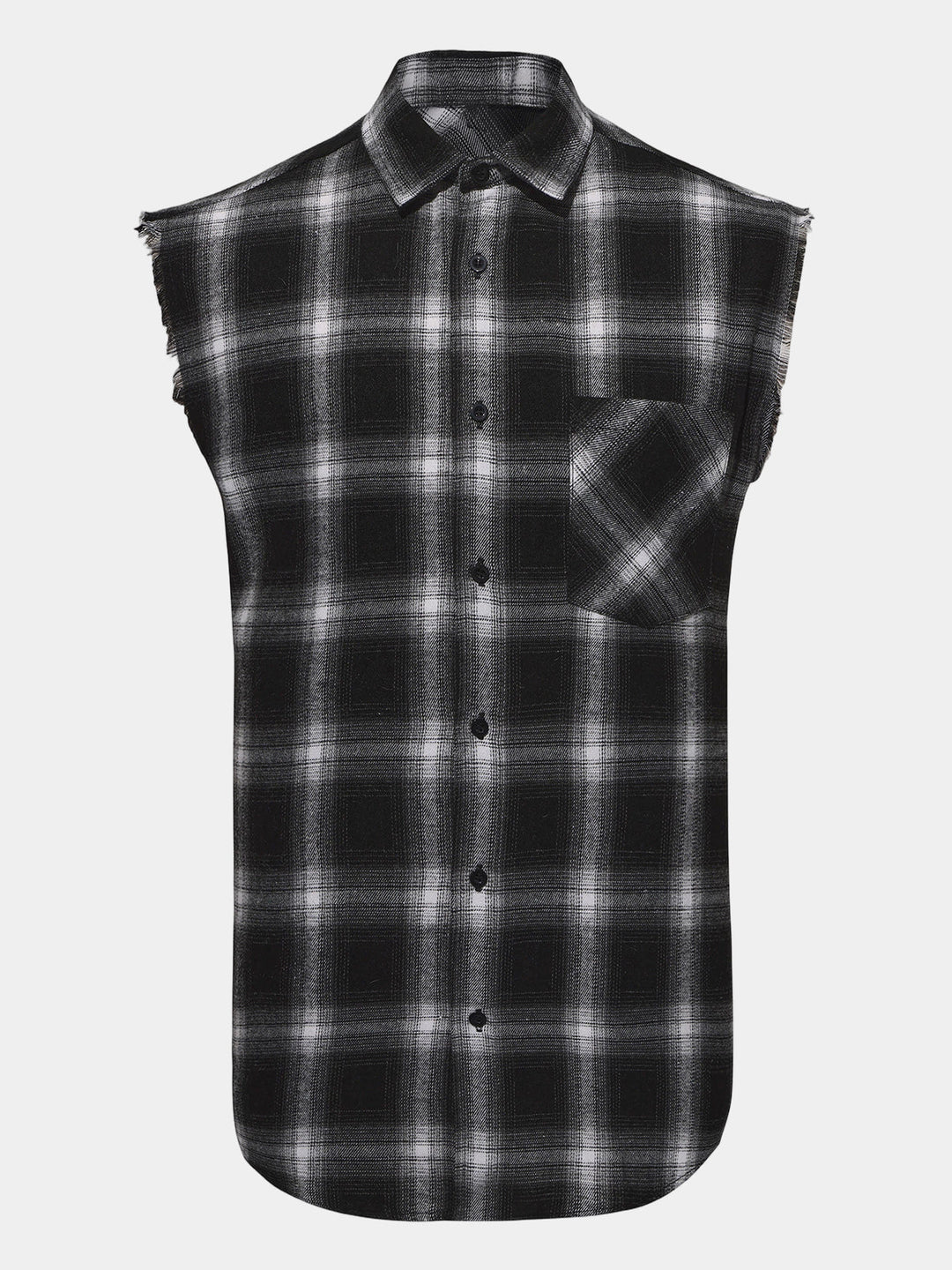 Chemise Homme Décontractée d’Été à Carreaux Sans Manches